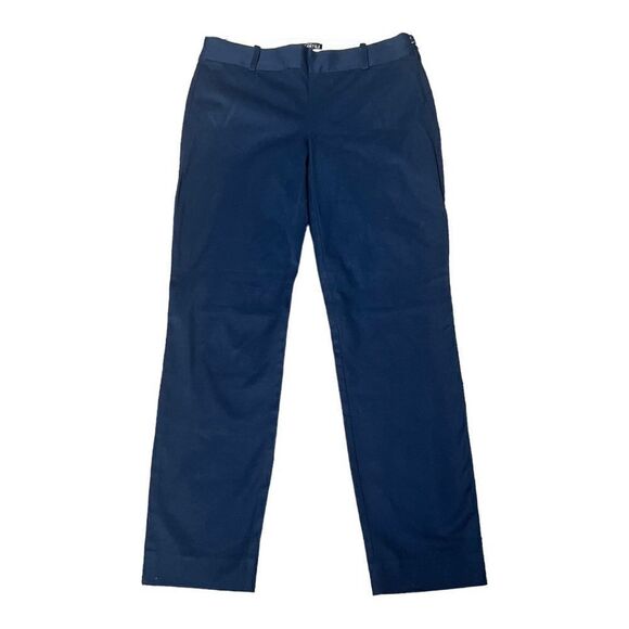J Crew Women’s Navy Winnie Stretch Cotton Pants Style H5159 Size 0 - Picture 1 of 7